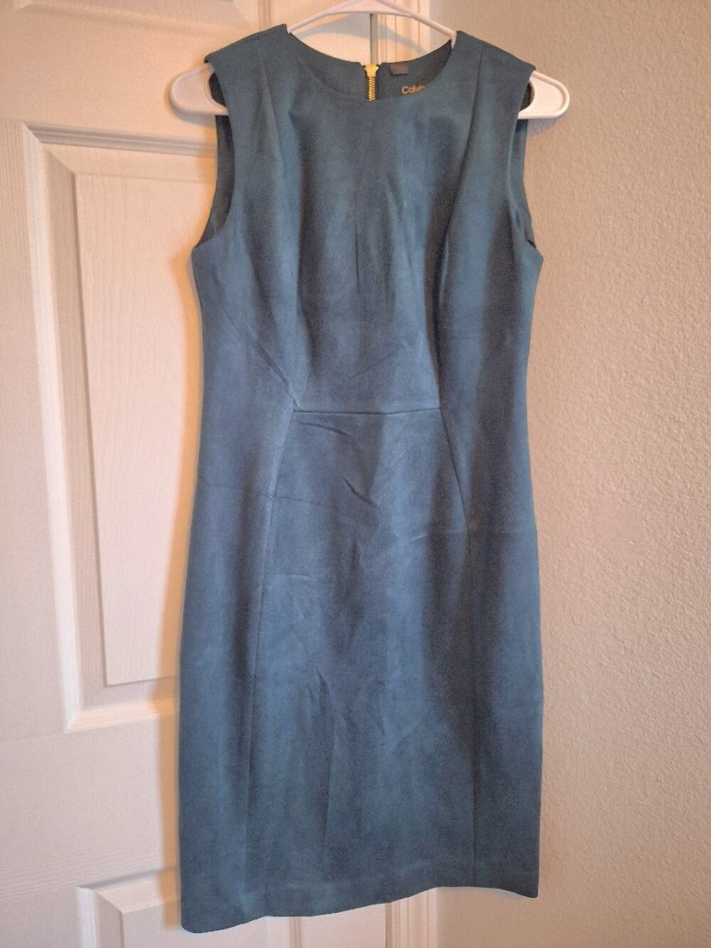Faux Suede Midi Dress